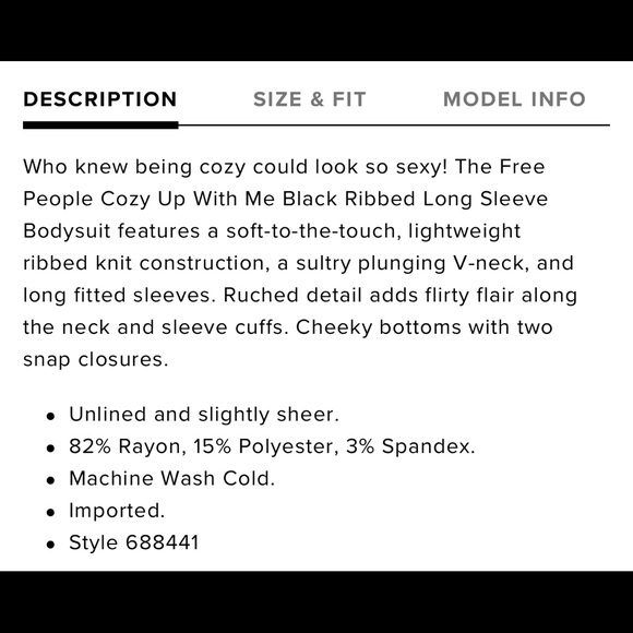 Free People Cozy Up With Me Ribbed Bodysuit - Picture 5 of 5